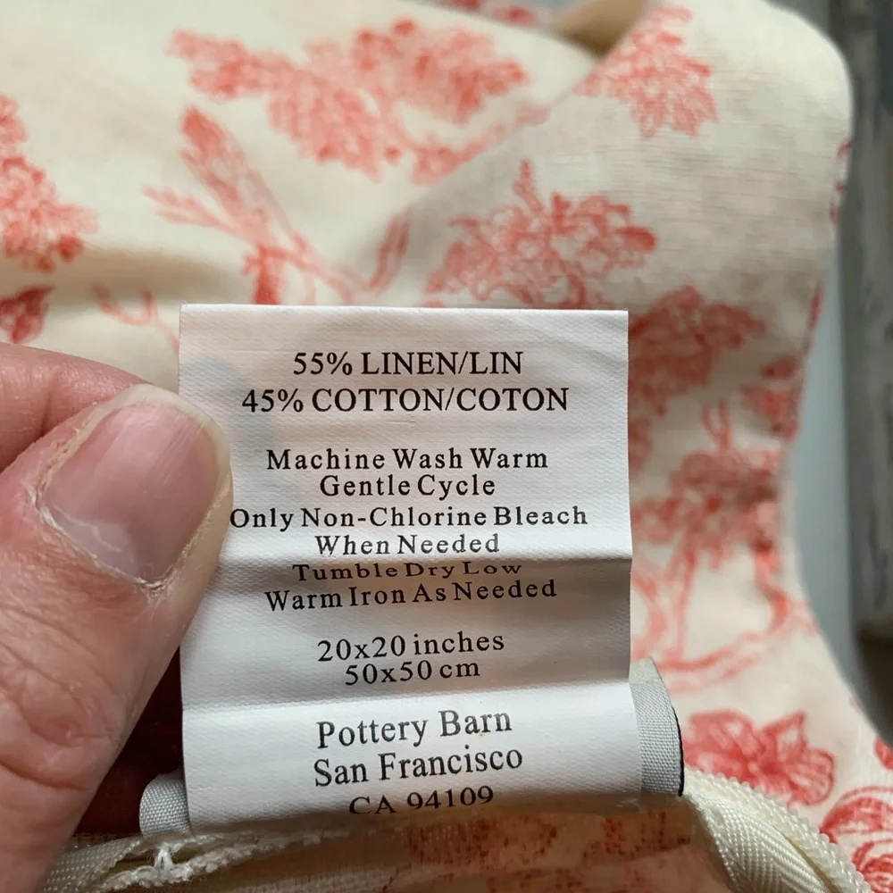 Pottery Barn Floral Pillow Covers